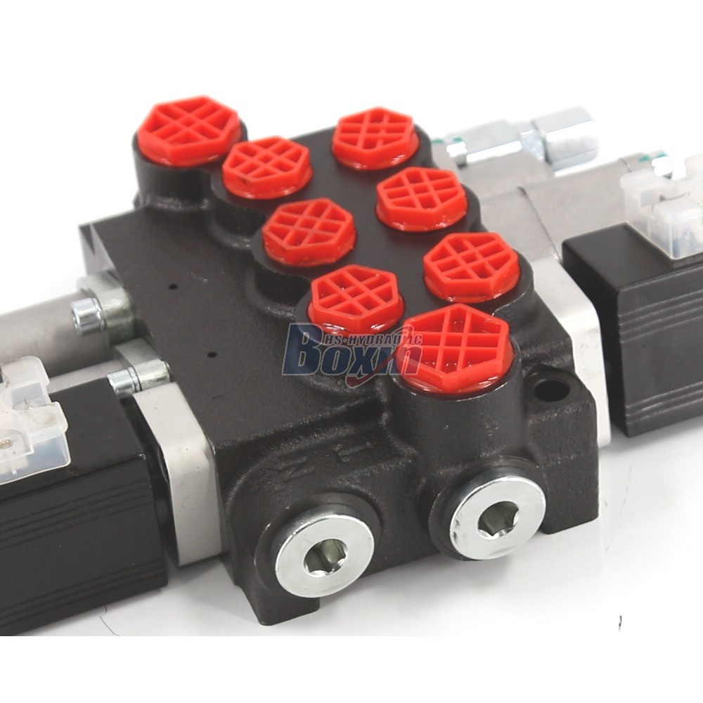 P40-BOT-BQTW1-DCOT Solenoid and Cable 3 Spool Monoblock Valve detail image